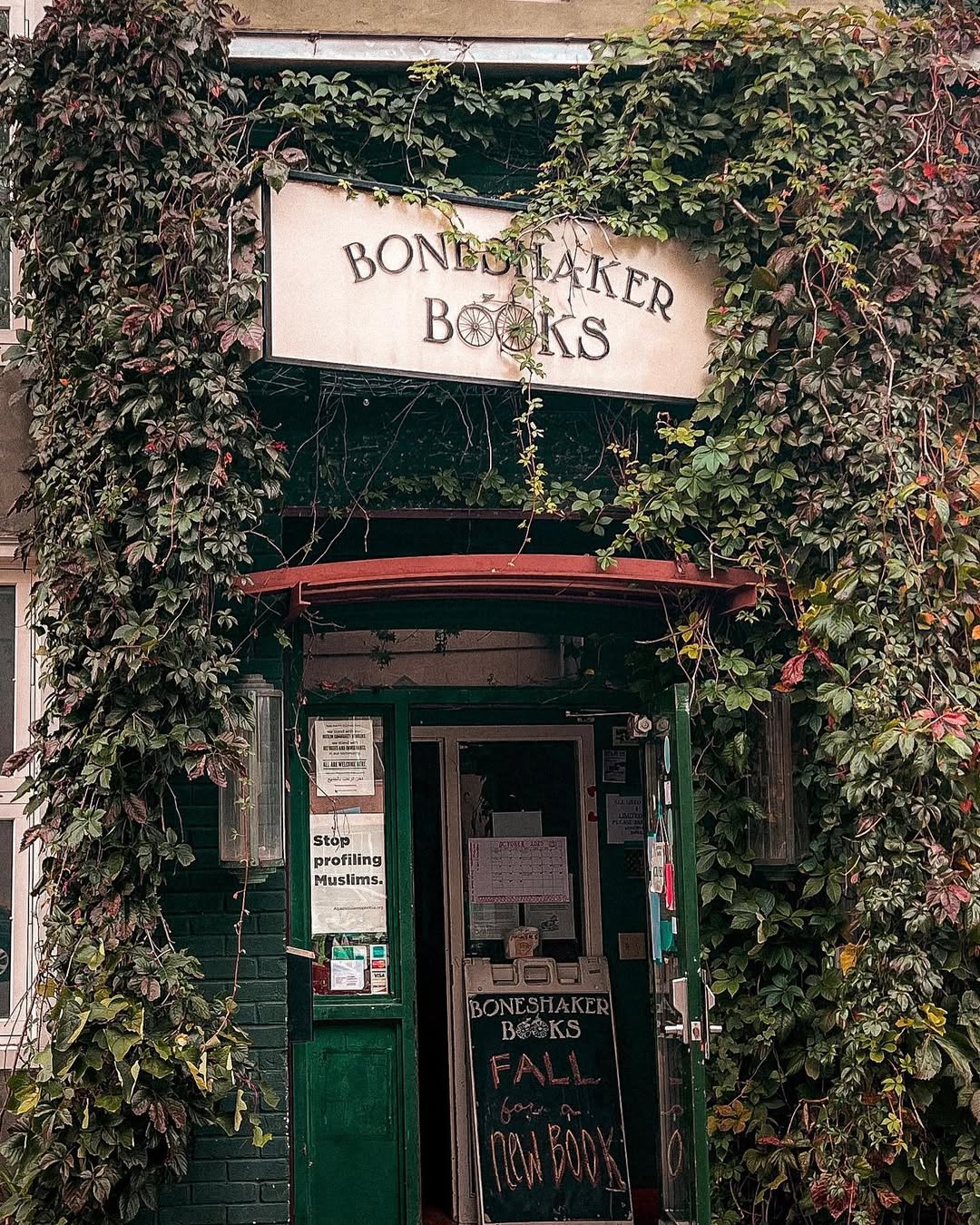 photo of boneshaker books storefront